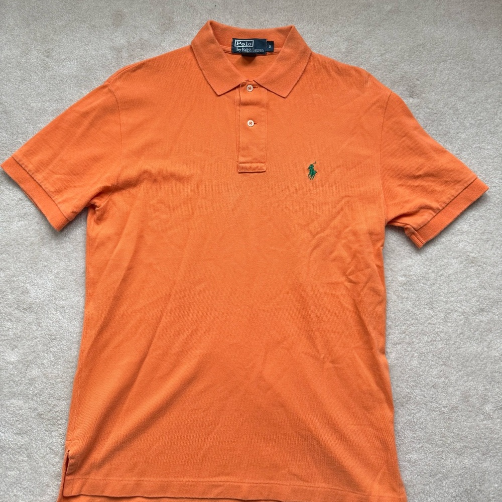 Polo by Ralph Lauren Men's Orange Polo Shirt